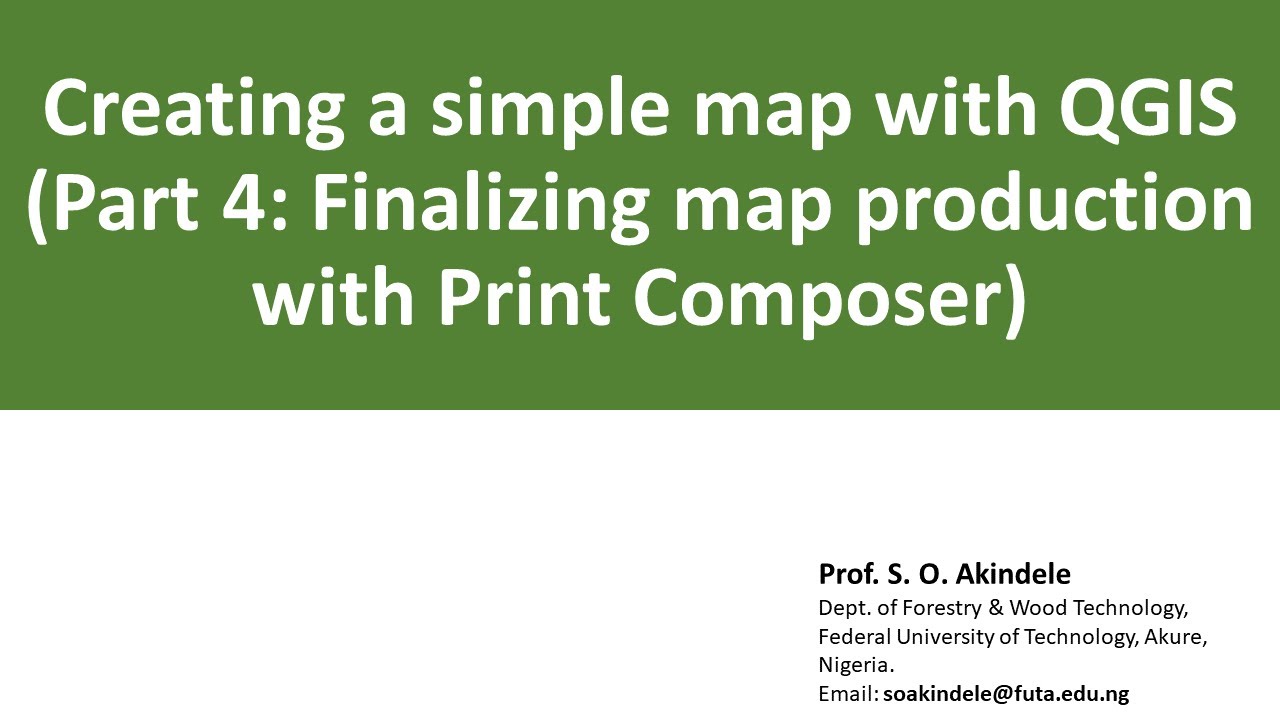 6. Creating a simple map with QGIS (Part 4: Using the Print Composer)