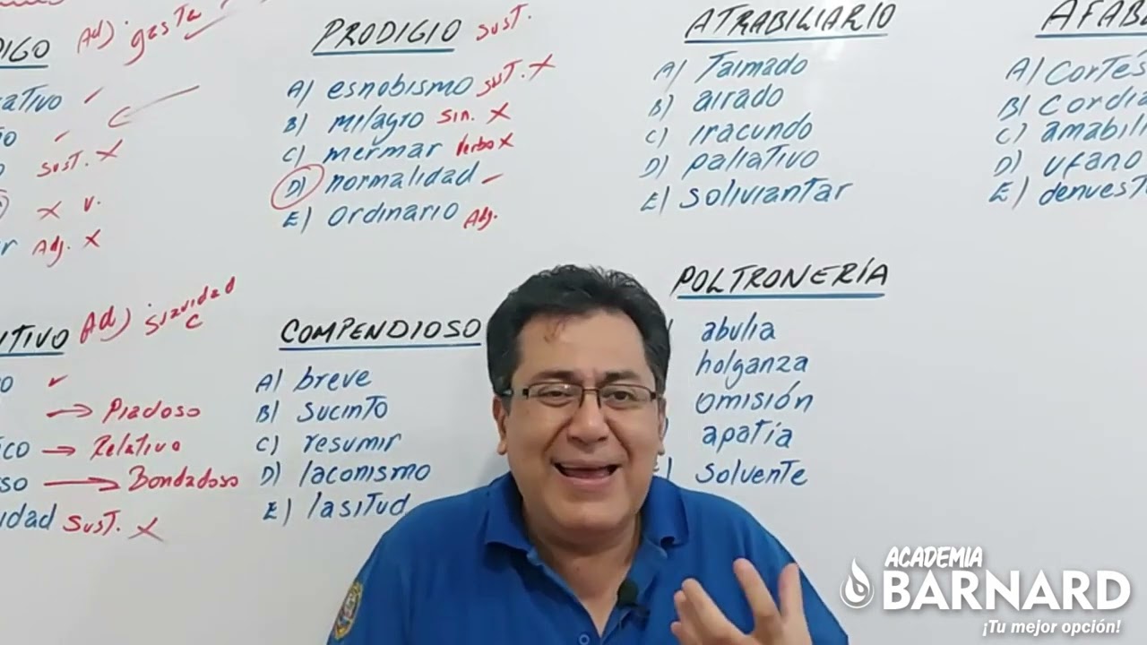 REPASO SINÓNIMOS Y ANTÓNIMOS - NIVEL PREUNIVERSITARIO