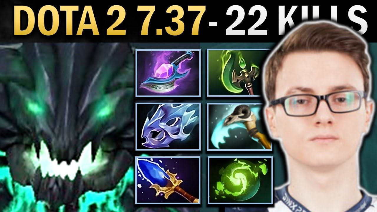 Outworld Destroyer Gameplay Miracle with 22 Kills and Moon - Dota 2 7.37