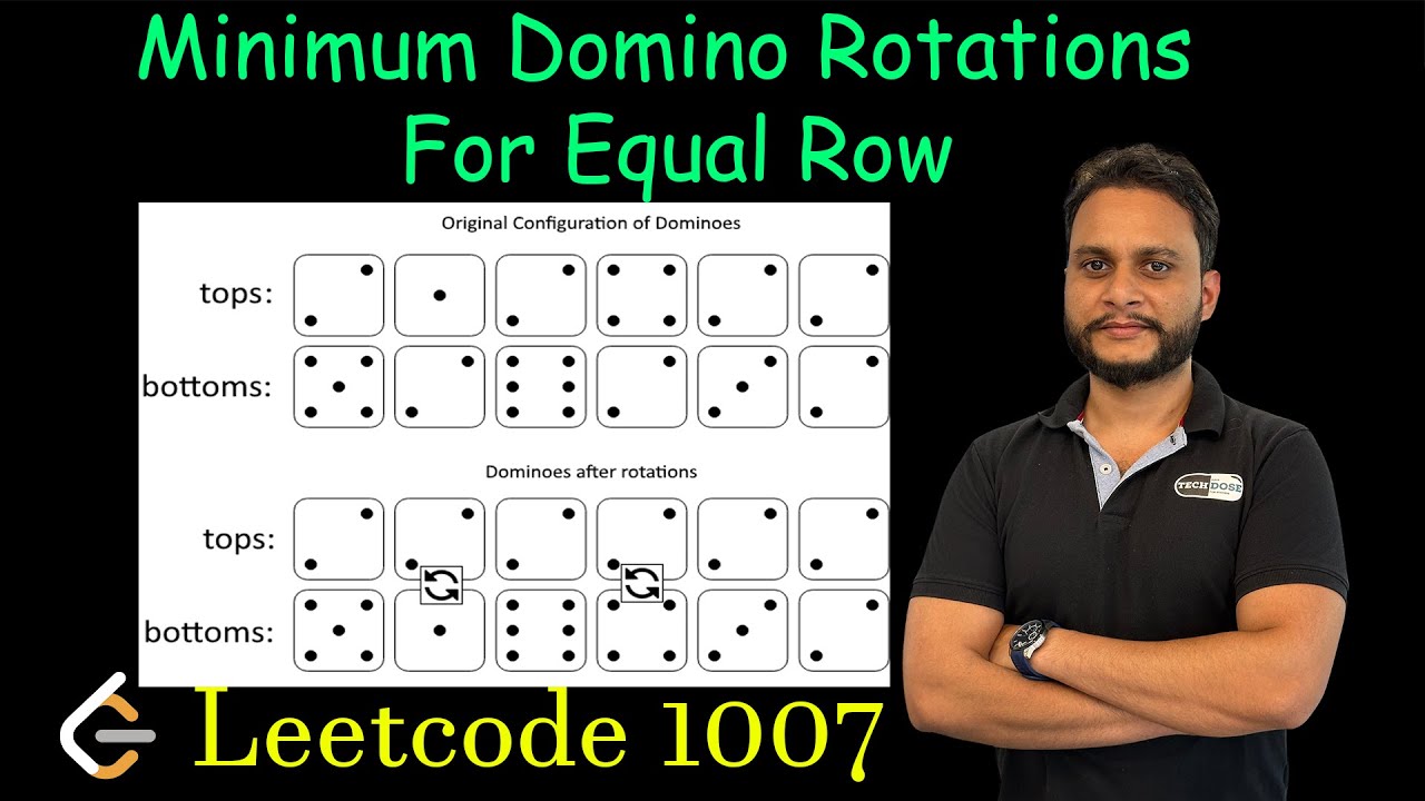 Minimum Domino Rotations For Equal Row | Leetcode 1007