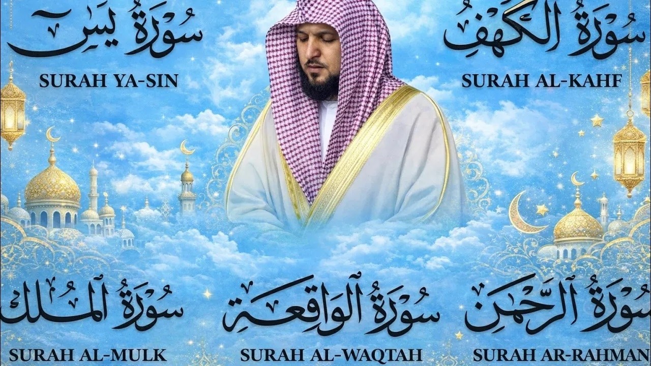 تلاوة مؤثرة لسورة الكهف، يس، الرحمن، الواقعة، والملك 🗣الشيخ ماهر المعيقلي 🎧بدون إعلانات بث مباشر🔴