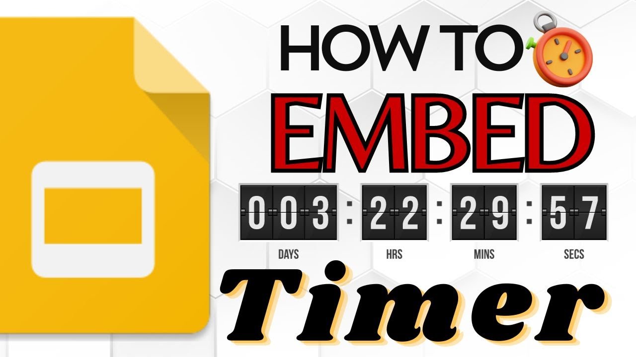 How to Embed a Timer in Google Slides (Slides Timer)