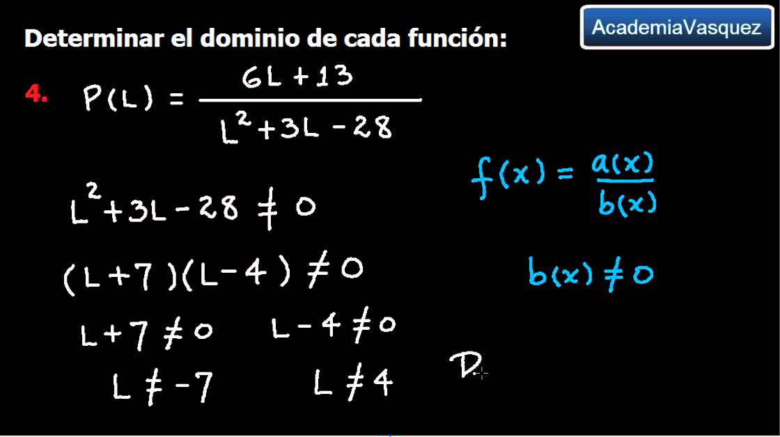 Determinar Dominios de Funciones Algebraicas