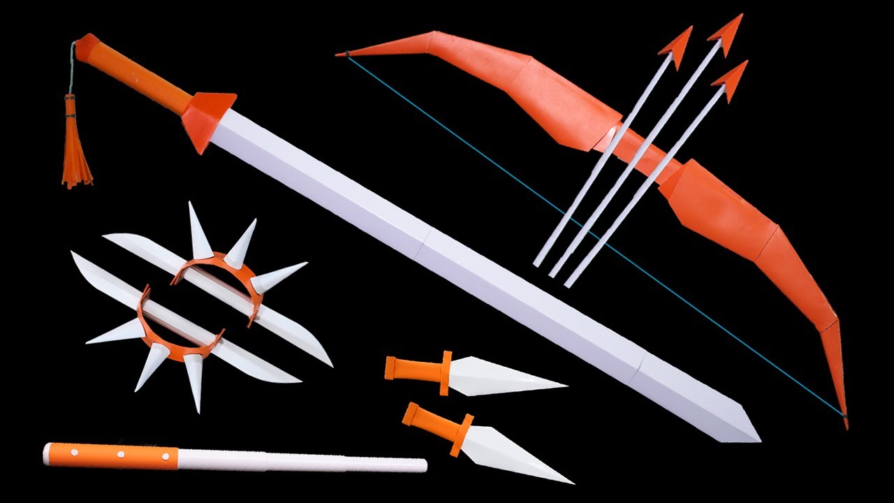 06 Cool NINJA WEAPONS || Sword/Bow/Arrow/Knifes/Tonfas