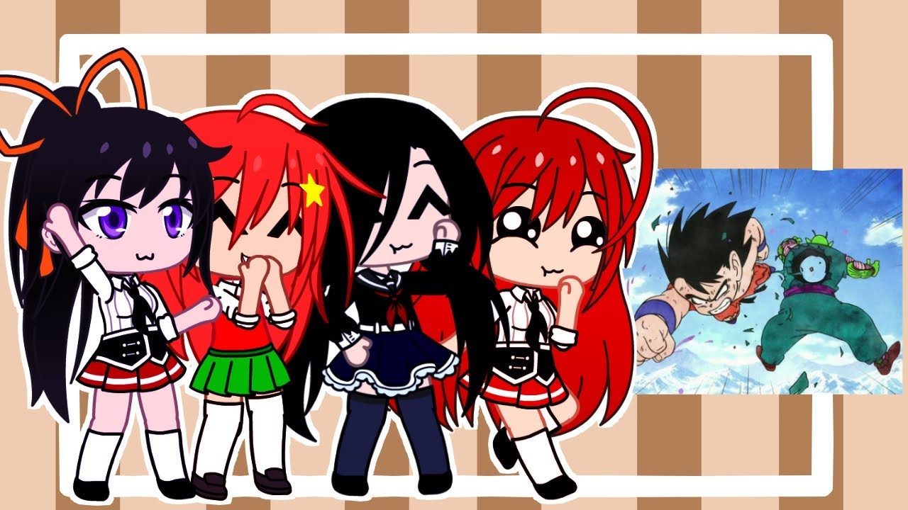🎉✨Rias G, Kurumi T, Akeno H y Itsuki N,🌹 Reaccionan a Goku niño🙂 vs Piccolo Daimaku (Version Gacha)💜