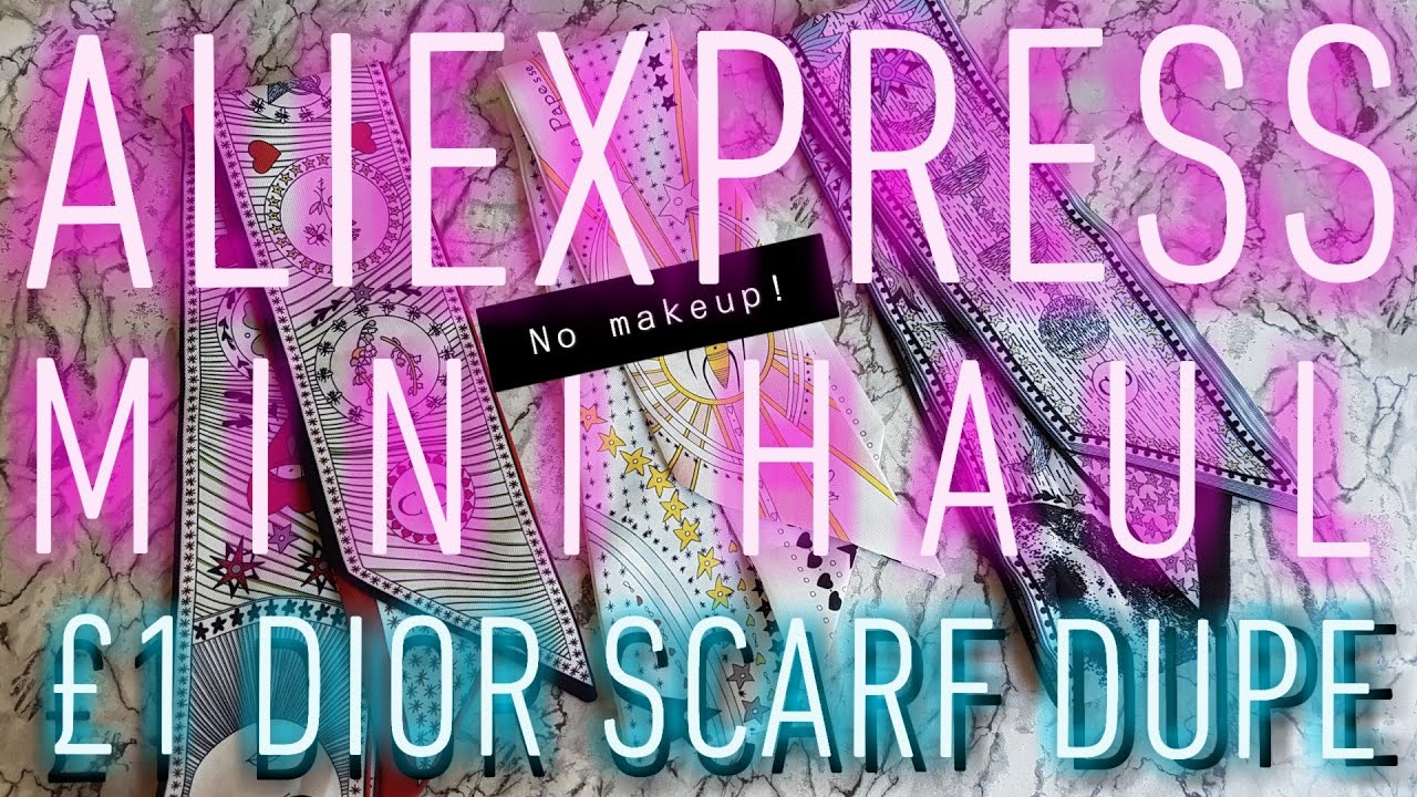 &pound;1/$1/&euro;1 Christian Dior $190 Tarot Twilly Scarf Dupe  ! | Aliexpress non makeup mini haul