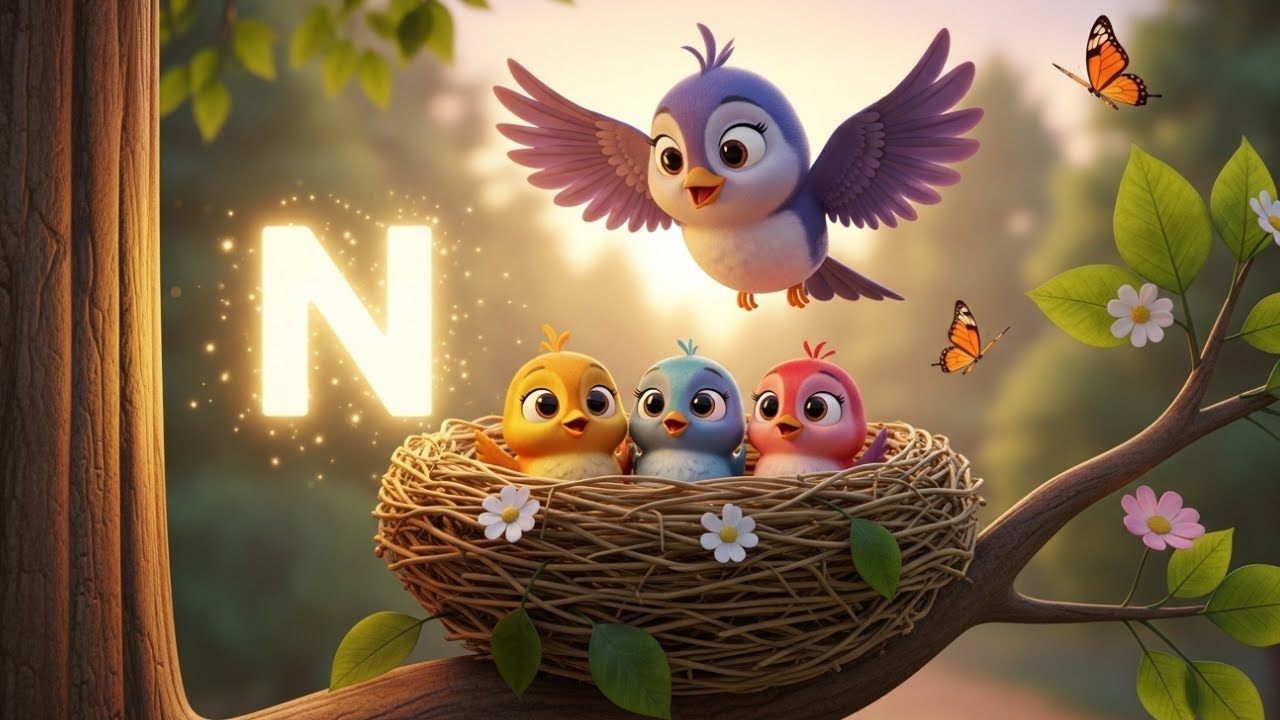 N for Nest | ABC Phonics Song for Kids | Learn ABC Alphabet