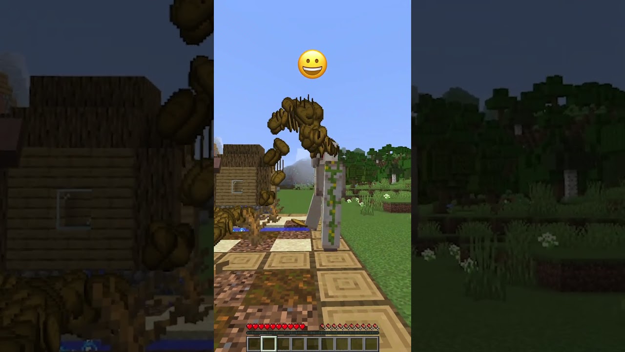 The Hero Suffers, But Village is Safe vs Happy Emoji Reaction #shorts #meme #minecraft