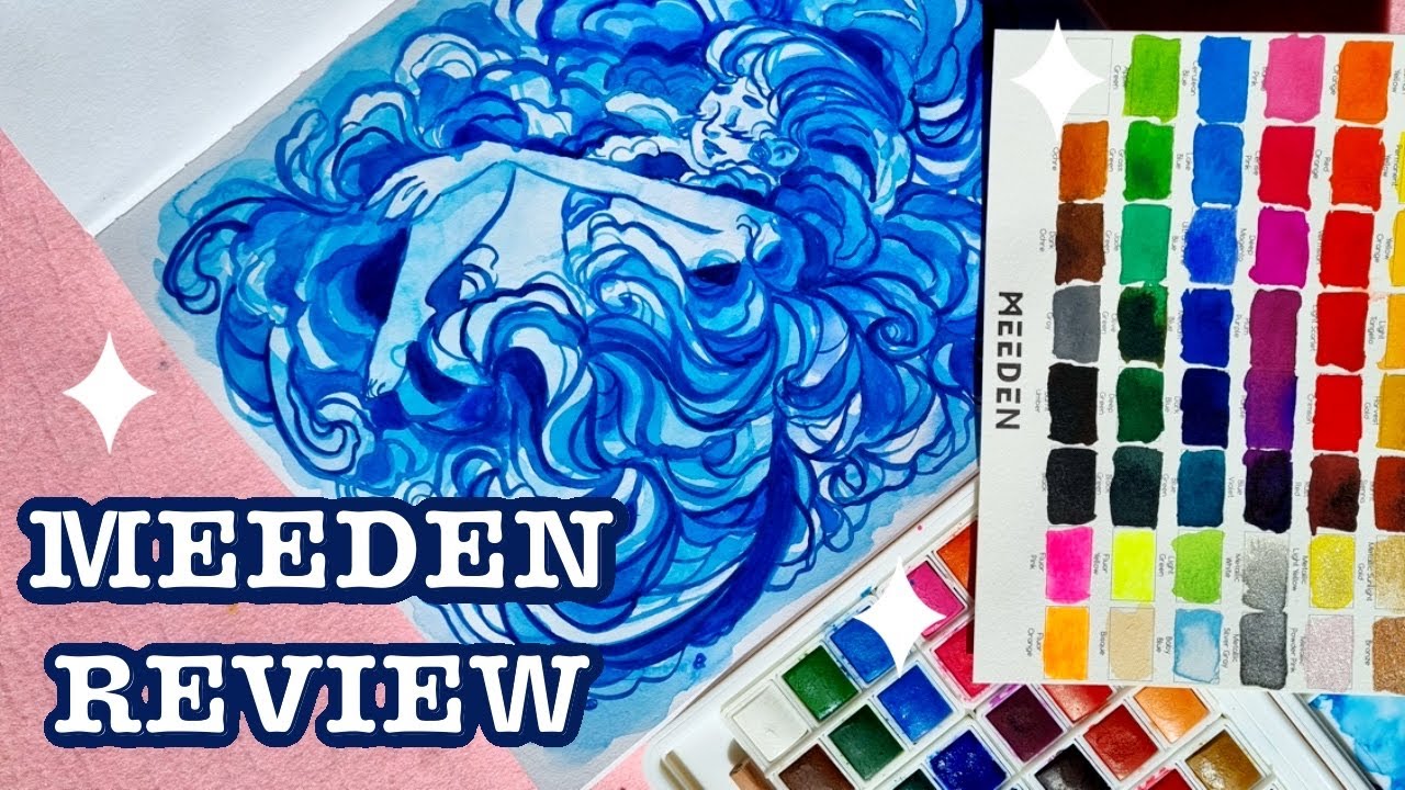 Love these supplies?? MEEDEN 48 Watercolor Set, Watercolor paper and Porcelain Palette