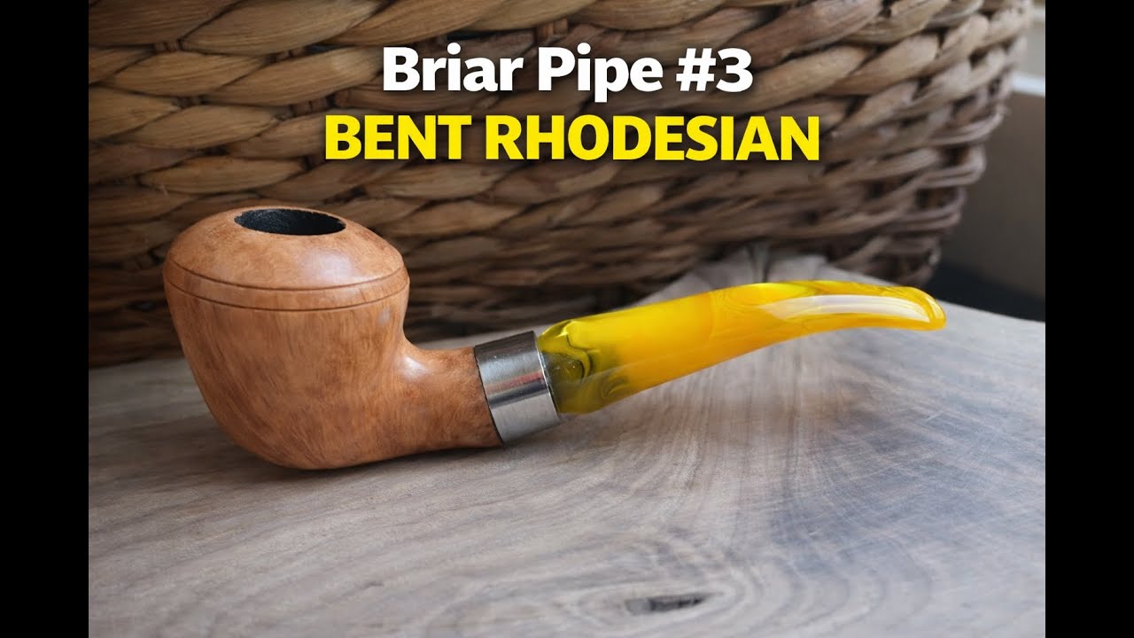 Handmade Briar Pipe #3 | Bent Rhodesian | From Block to Pipe