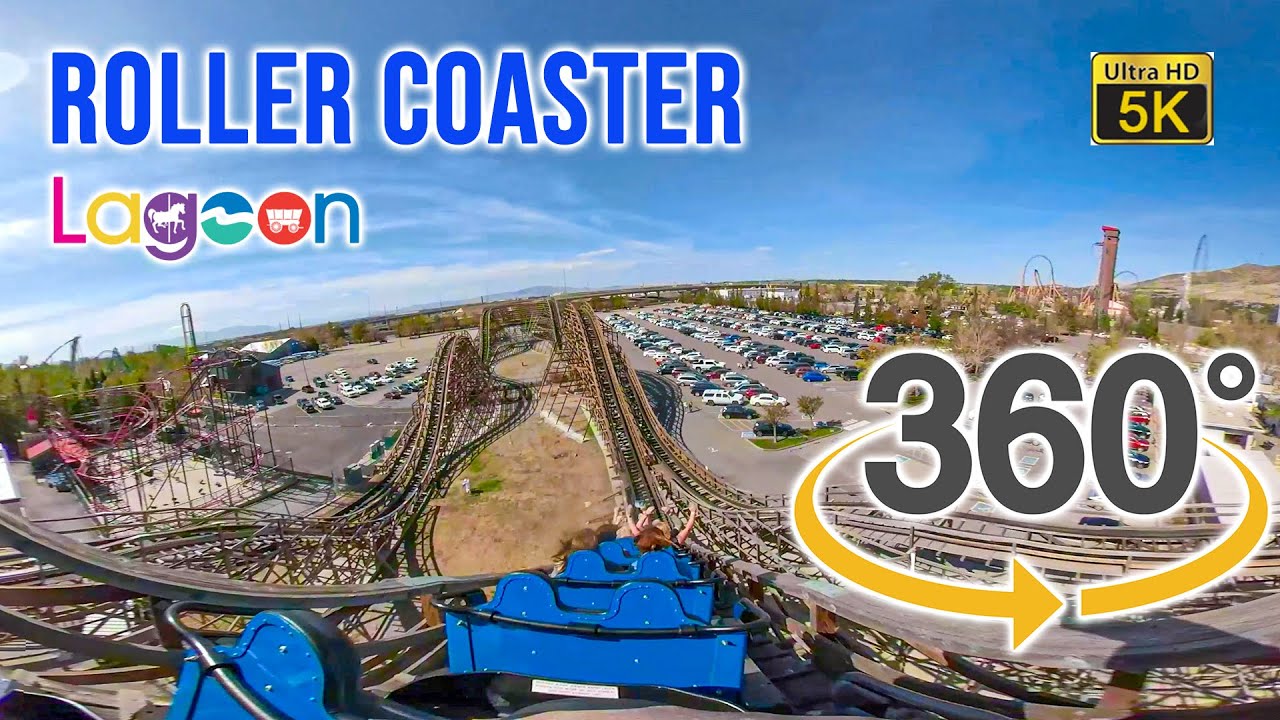 5K VR 360 Lagoon Roller Coaster On Ride Back Seat Ultra HD POV