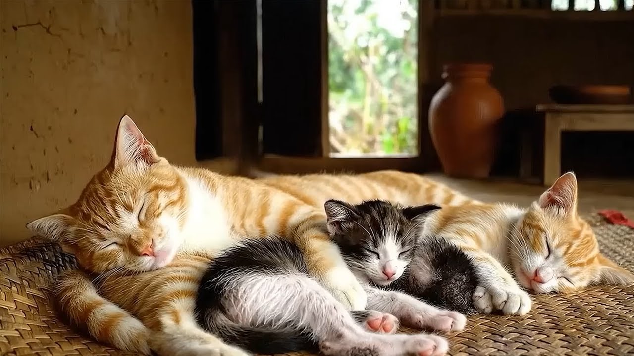Mother Cat’s Courage in Deadly Flood 🌊  Emotional Kitten Survival Story - 3D Animation