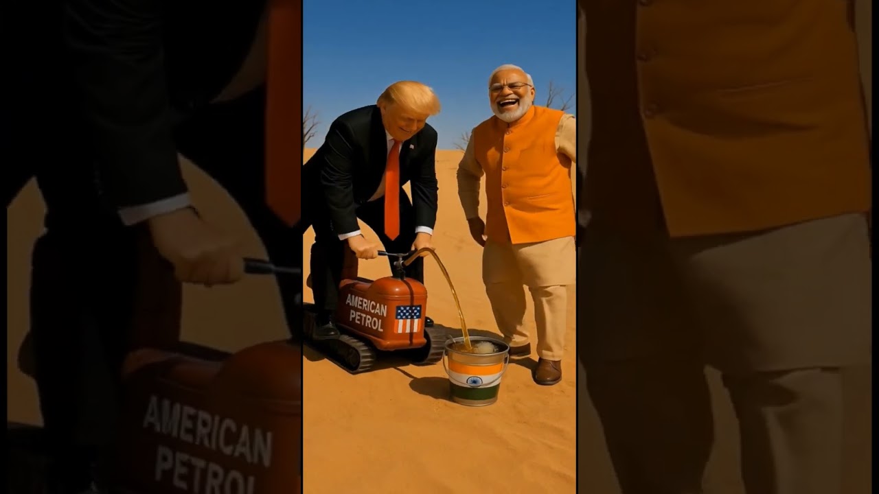 Trump and Modi in Controversial Tariff Gesture | Political SymbolismExplained#politicalhumor#funny
