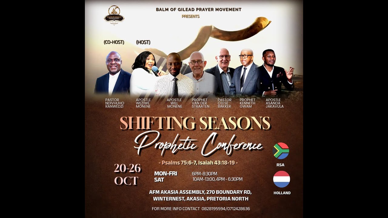 Shifting Seasons Prophets Conference 20-26 October 2025