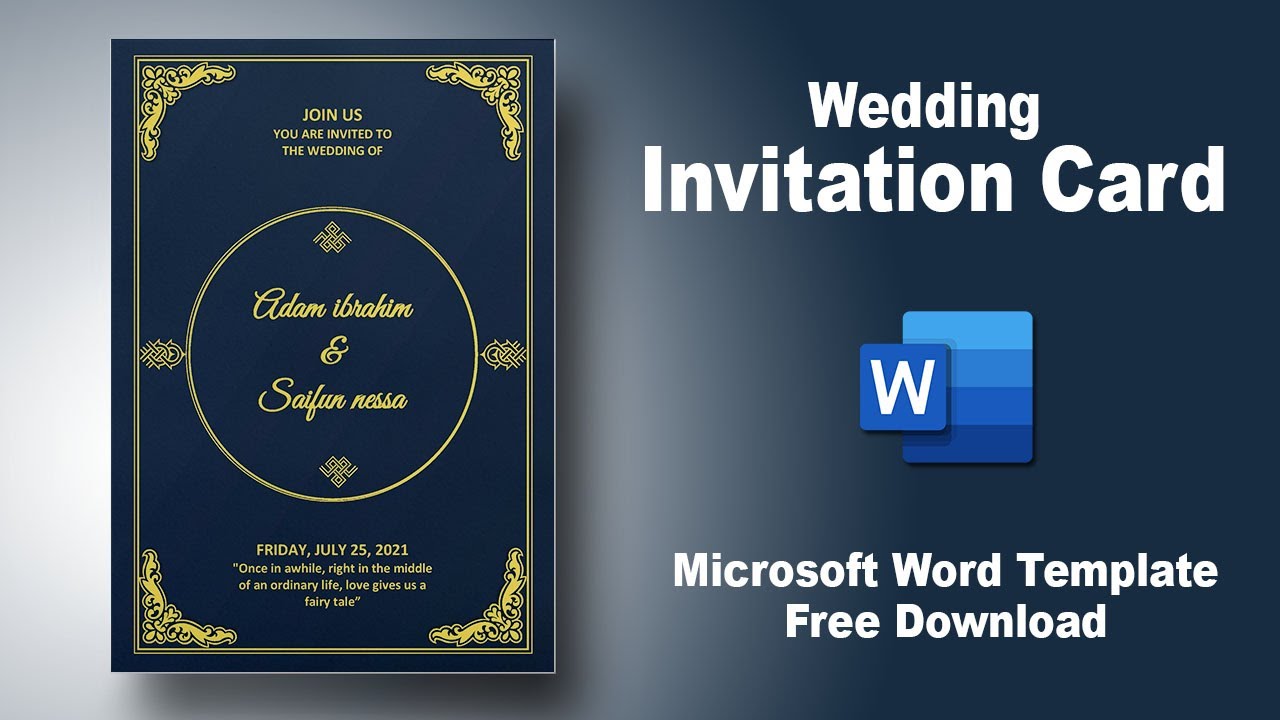 How To Create a Wedding Invite Card Using Microsoft Word