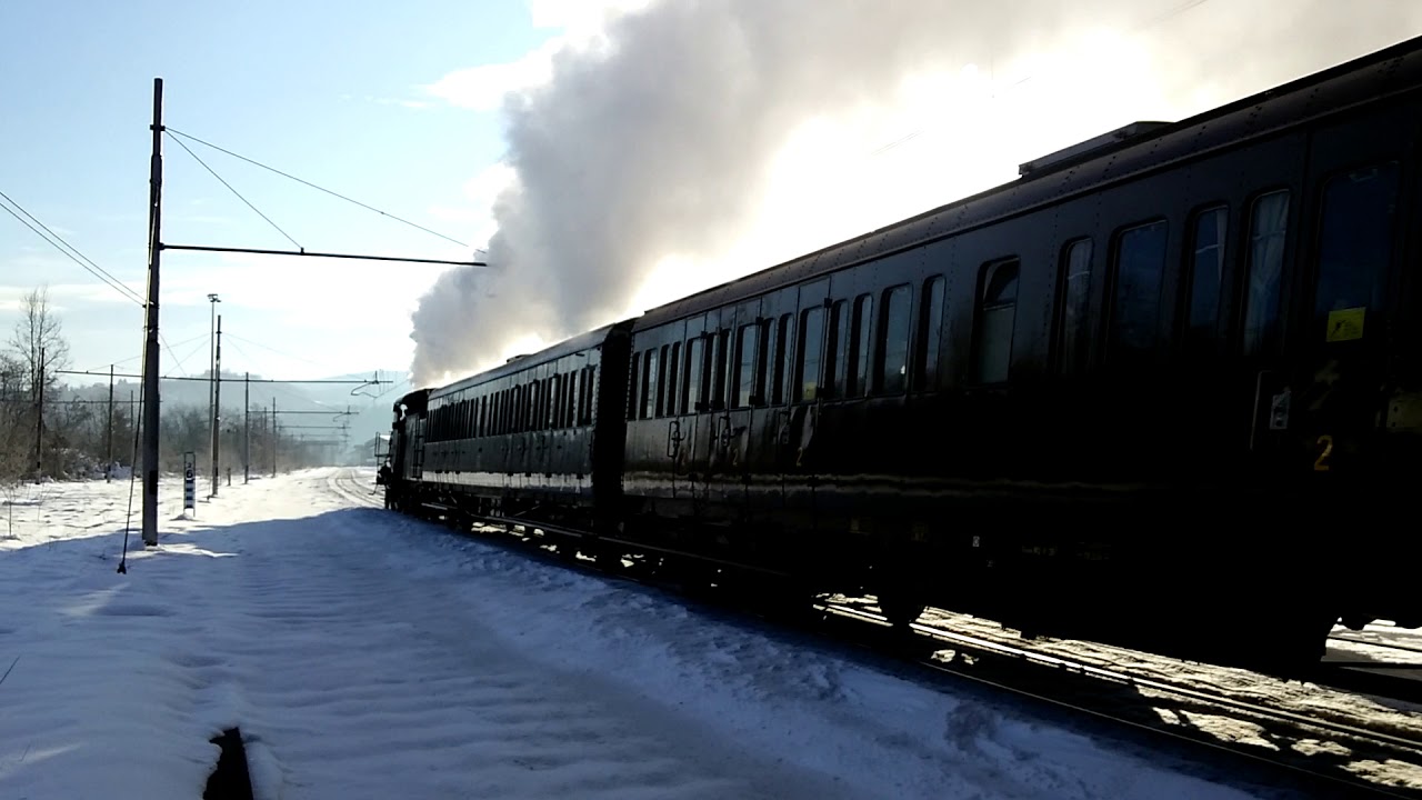 IL SALUTO DELLA VAPORIERA GR. 625 177 IN TRANSITO NELLA NEVE A VICOFORTE MONDOVI' (CN) 8 - 12 - 2017