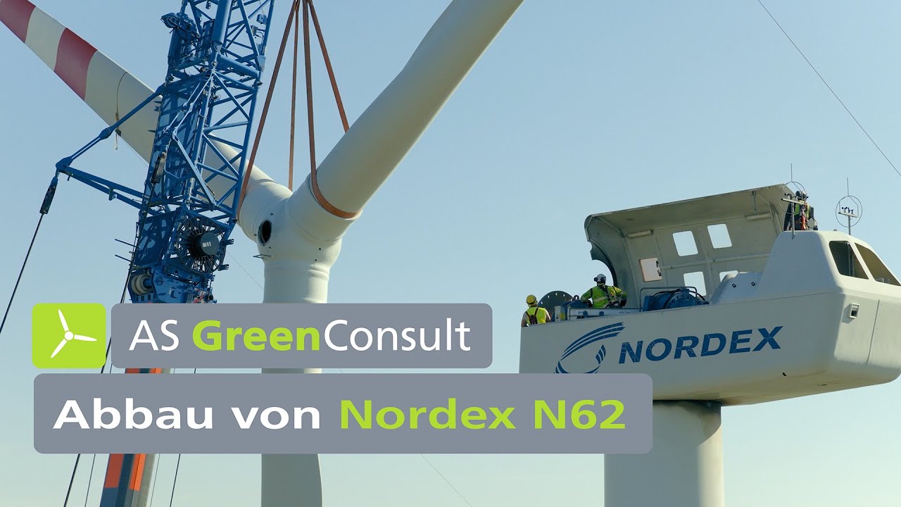 Abbau einer Windkraftanlage in nur 7 Stunden. Nordex N62