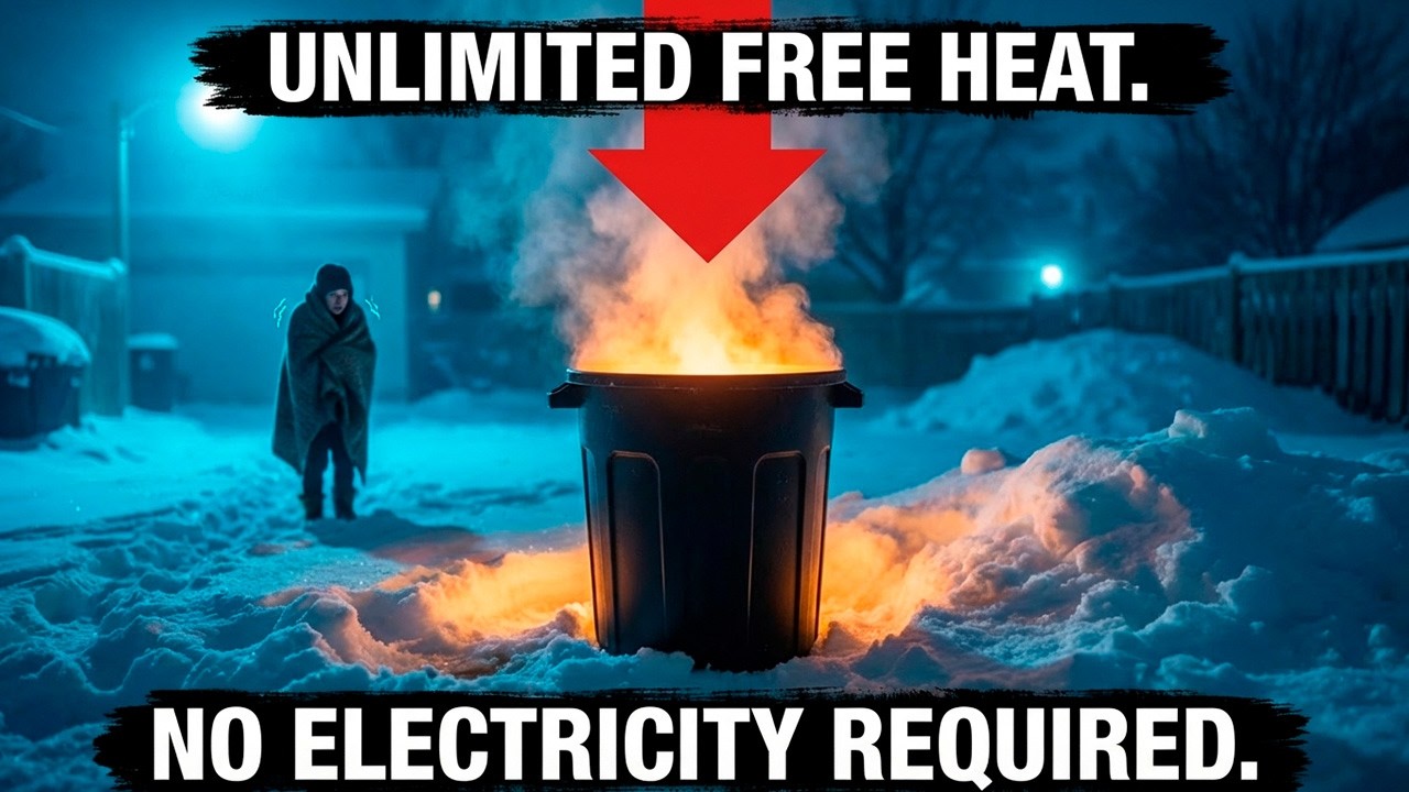 Generate Unlimited Free Heat In A Trash Can. No Electricity. The 5 Min Setup.