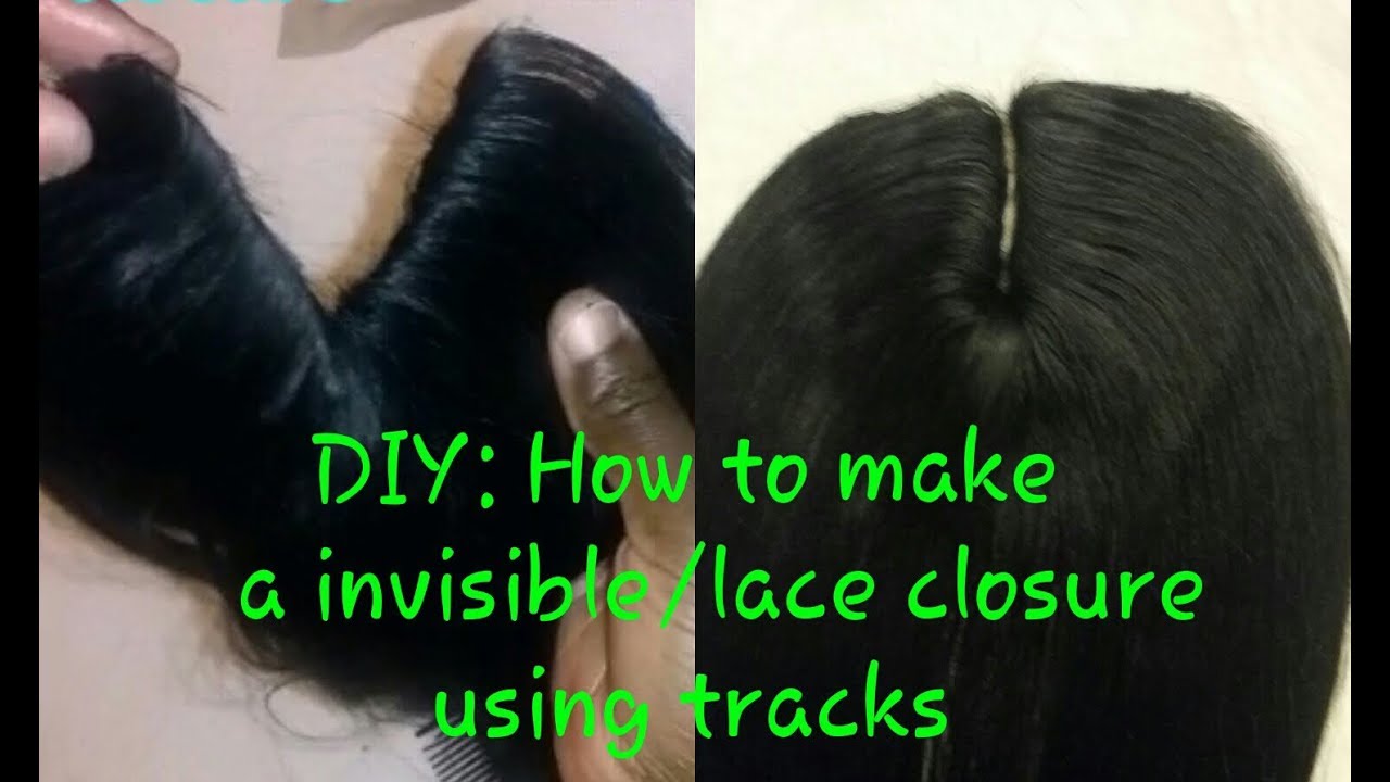 DIY: How to make a invisible part/lace closure using tracks!