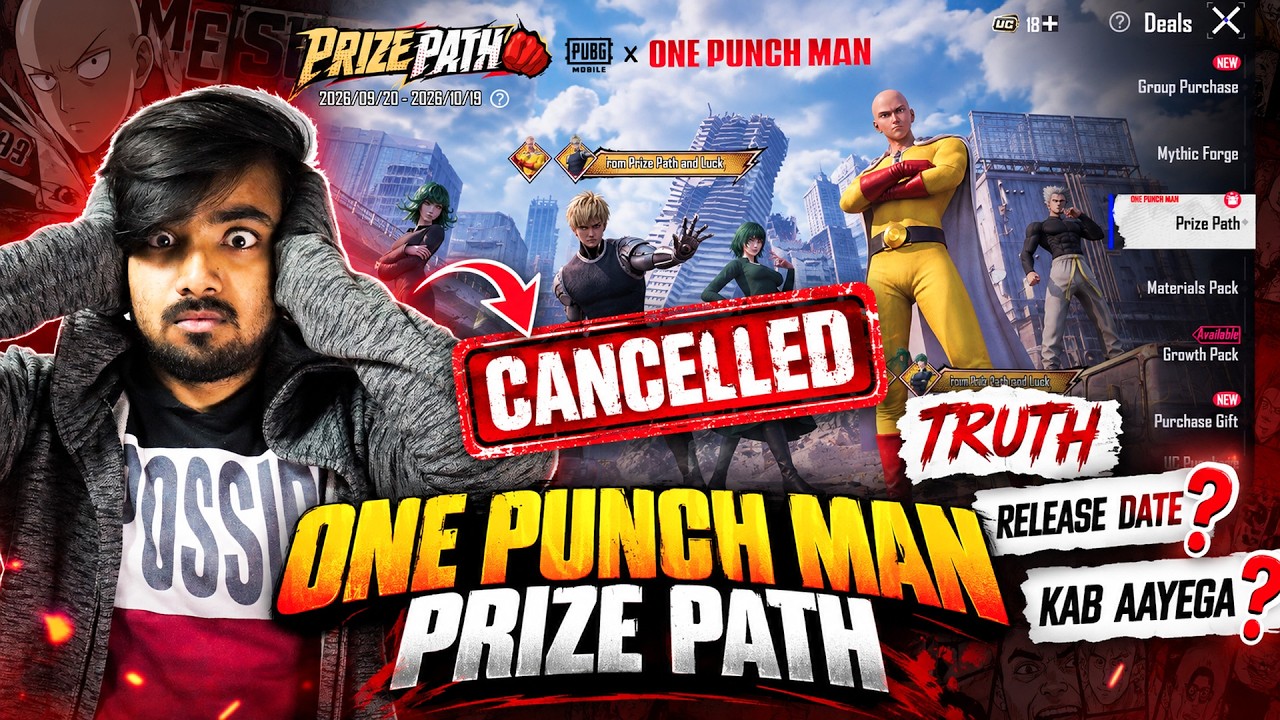 😱 OMG !! PRICE PATH KAHAN HAI? ONE-PUNCH MAN PRICE PATH CRATE OPENING CANCELED IN BGMI RELEASE DATE?