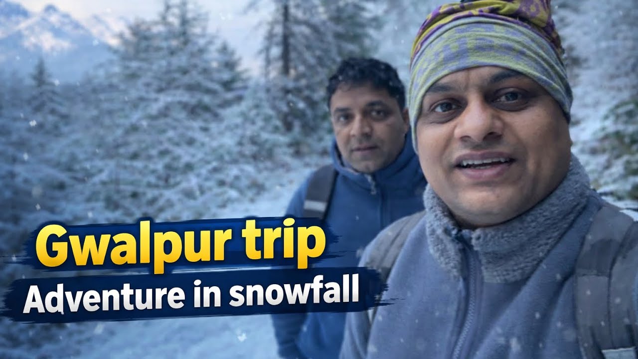 Stuck in Snowfall ❄️ | Gwalpur Trip #trending #viral #travel #snow 