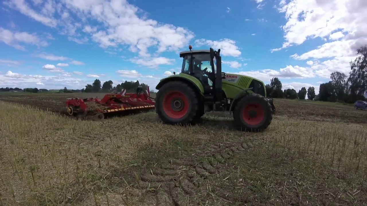 Claas Axion 820 & Vaderstad carrier 500 @ Liepziedi