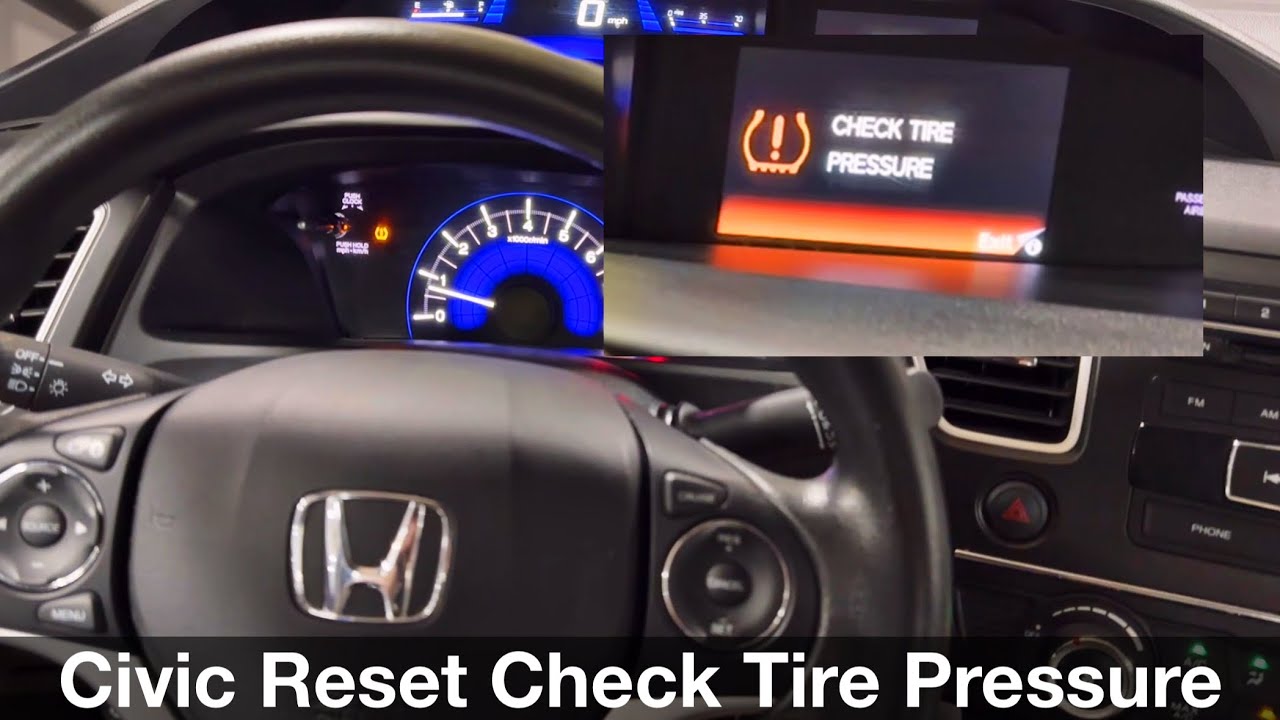 Honda Civic 2012&ndash;2015: как сбросить индикатор низкого давления в шинах / проверить давление в шинах