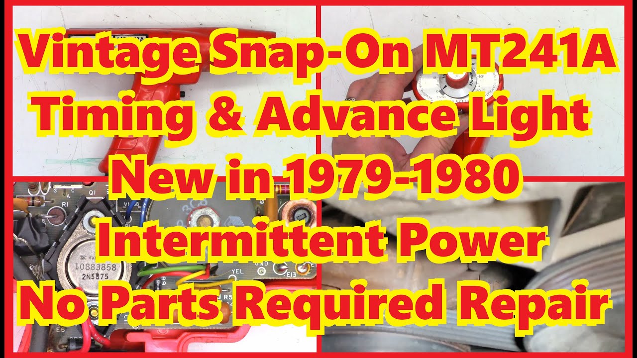 Snap On MT241A Vintage (1979) Timing Advance Light power switch repair - No Parts Required!