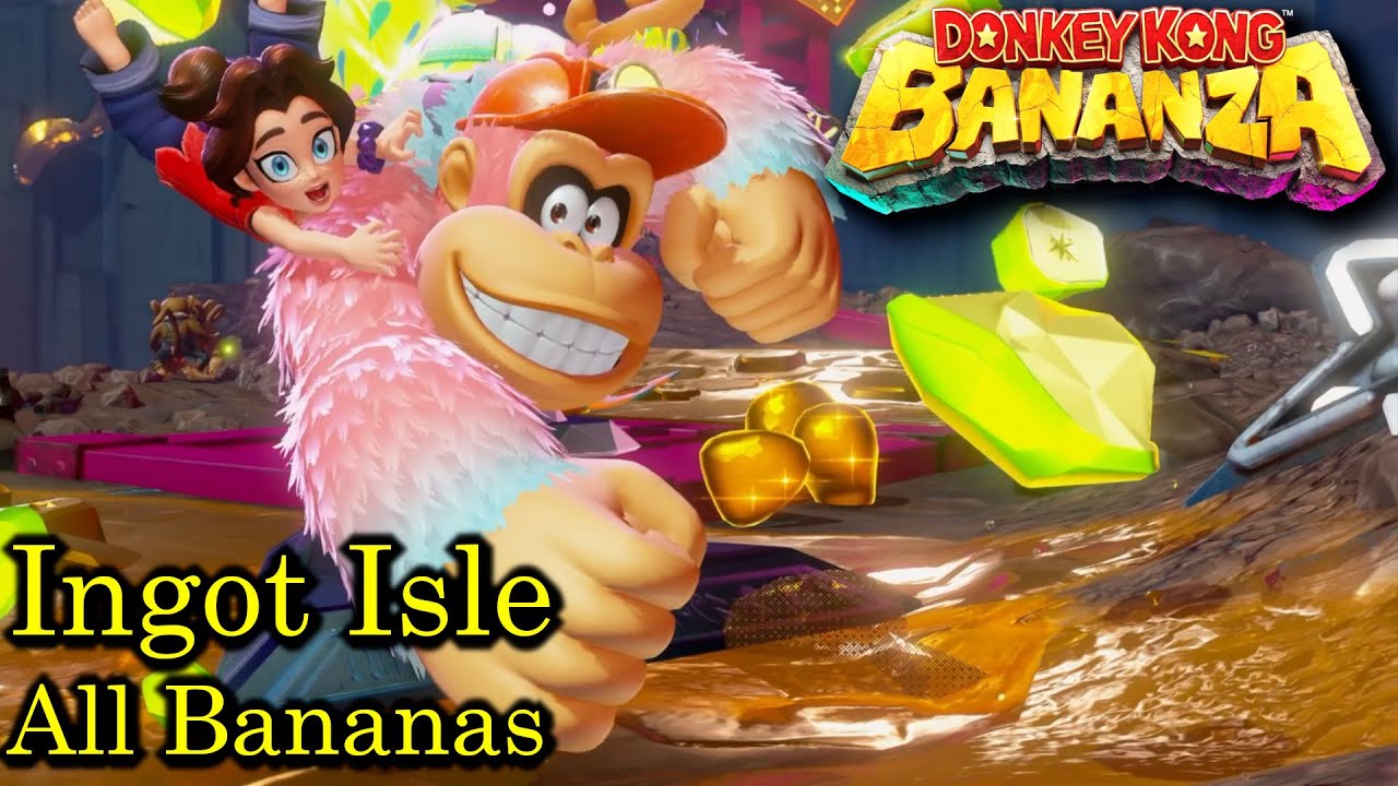 Donkey Kong Bananza - Ingot Isle All Banana Locations [Guide]