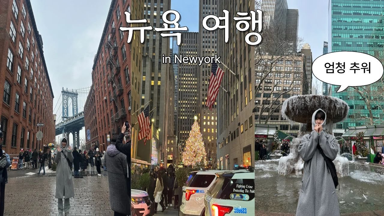🇺🇸EP.1 내가 뉴욕이라니🗽 낭만 가득하게 출발 했는데.. 핵추워🥶
