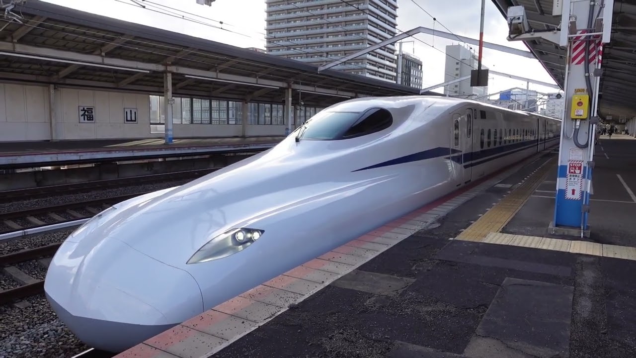 【博多始発・臨時のぞみ号H6編成デビュー！】N700S（西日本車・H6）のぞみ164号東京行発車（福山駅2番のりば）