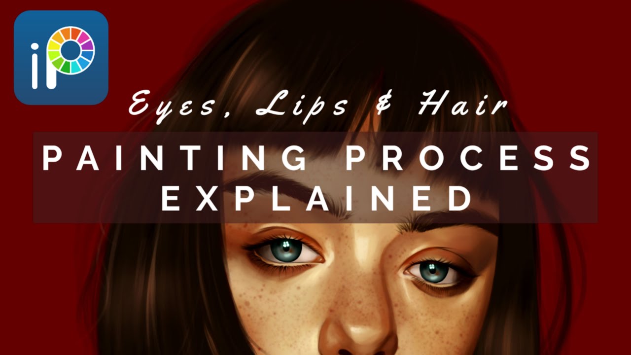 Painting Process of LIPS, EYES & HAIR Explained ~ | + Art Tips | Realistic Art on Ibispaint X