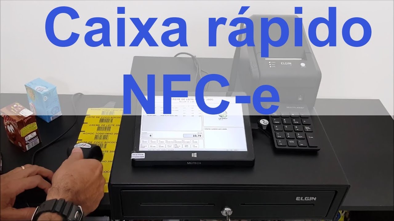 FRENTE DE CAIXA UNINFC-e COM SMART PC E ELGIN i7.