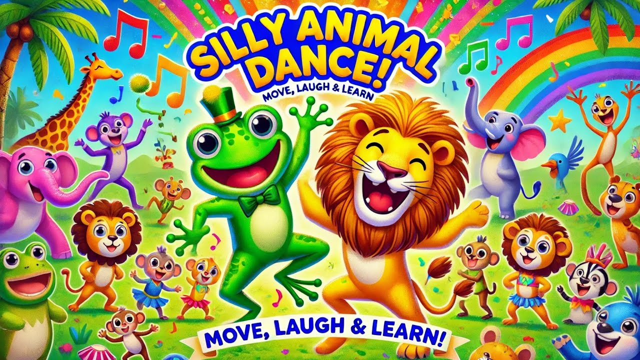 Silly Animal Dance 🐸🦁 | Fun Kids Dance Song with Animals | Move, Laugh & Learn!