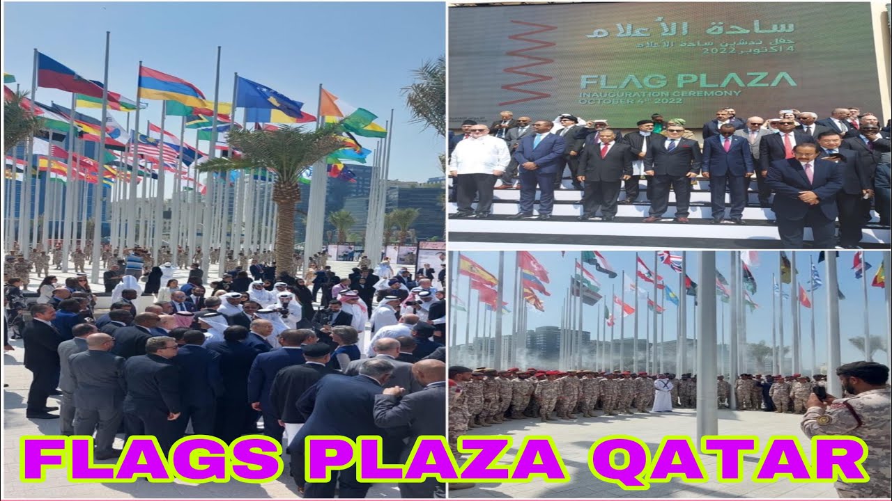 Flag plaza Qatar | Flags plaza Doha | Fifa flag || Corniche Doha flag plaza | Doha Qatar | flag