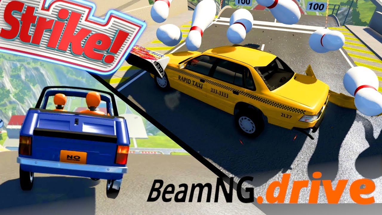 CRASH TEST CAR BOWLING - BeamNG Drive