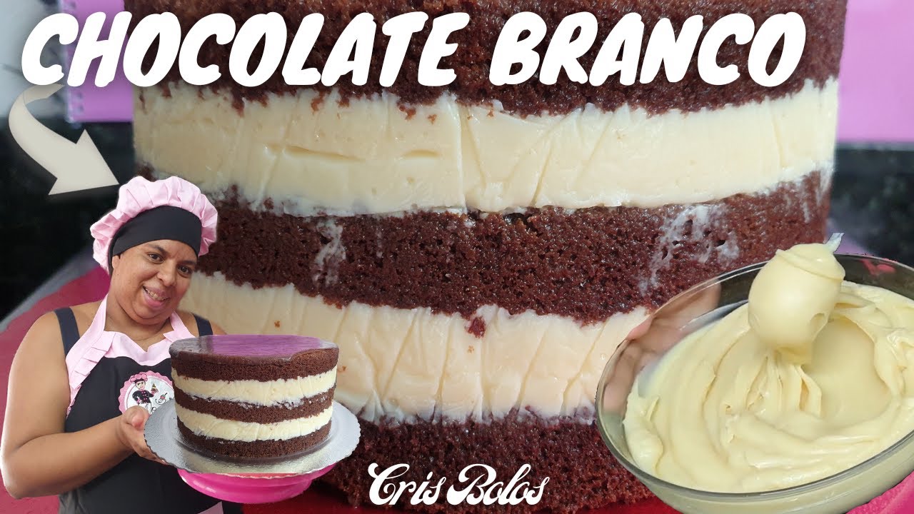 Recheio de Chocolate Branco de Lamber os Beiços de Tão Gostoso 🤤