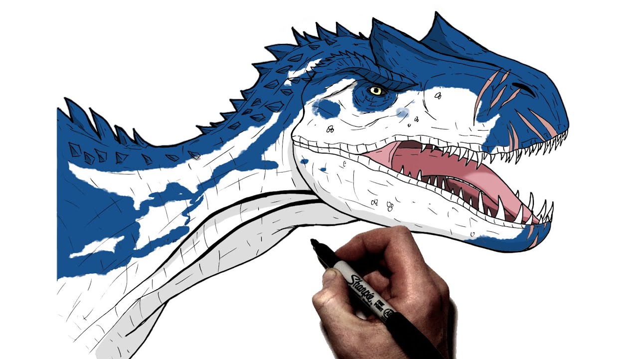 How To Draw | Battle At Big Rock Allosaurus | Step By Step | Jurassic World