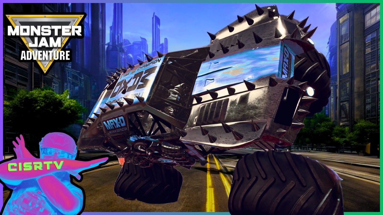 Monster Jam ПРИКЛЮЧЕНИЯ | GRAVE DIGGER проводит соревнования по фристайлу для MAX-D и MOHAWK WARR...