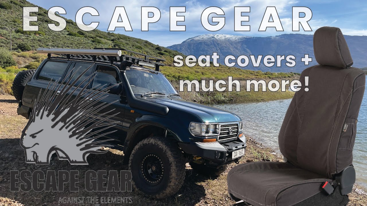 Escape Gear 80 Series Seat Covers/Seat Tidy/Floor Mat/Dash Protector/Trans Cover LandCruiser Install