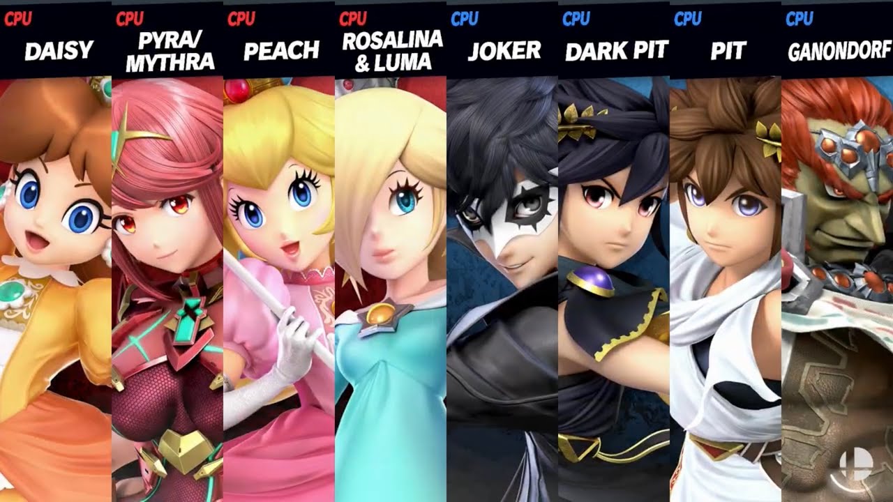 Super Smash Bros. Ultimate - Team Daisy vs Team Joker