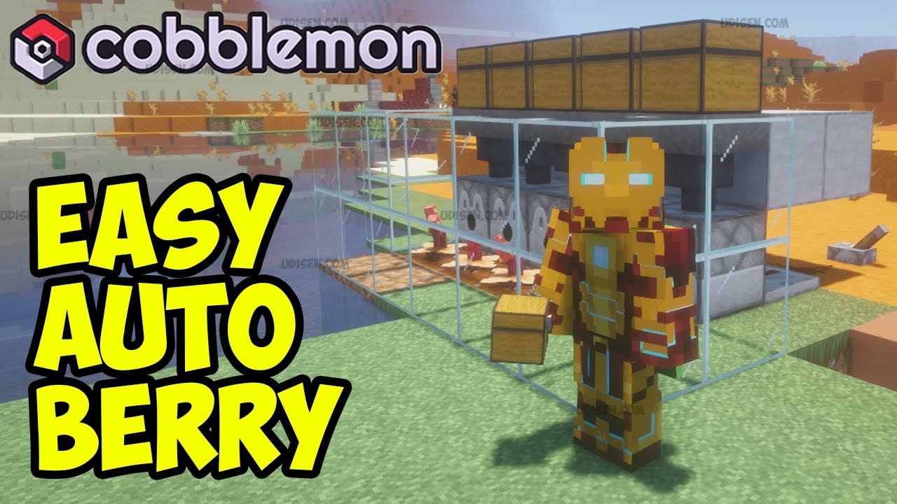 Ферма ягод Кобблмон в Minecraft (легкий уровень, полностью автоматический режим)