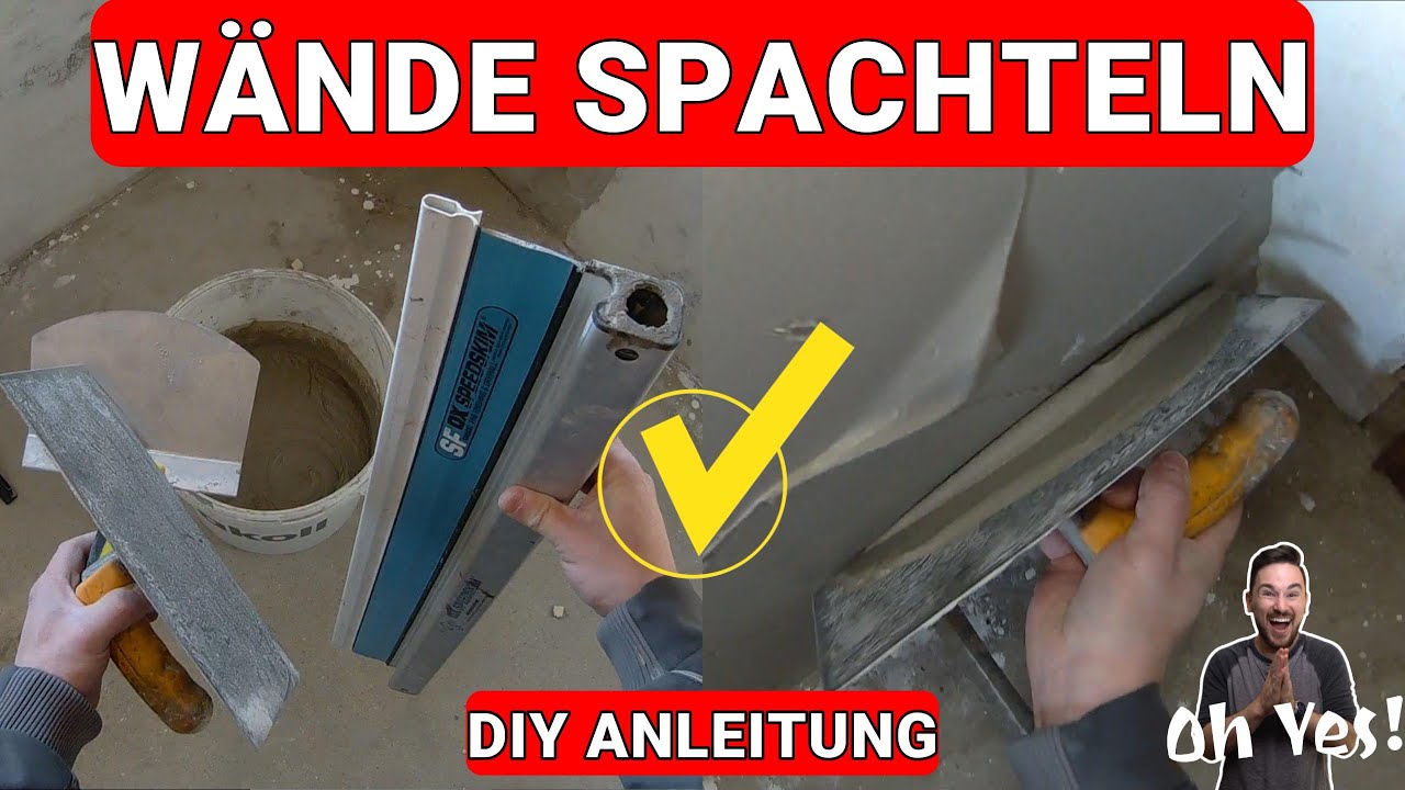 Wand vorspachteln mit Fliesenkleber – DIY-Anleitung