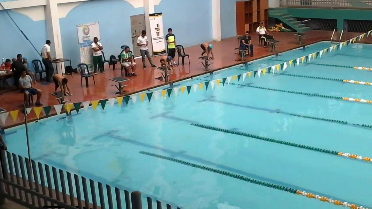 Una excelente competencia de natacion en niños