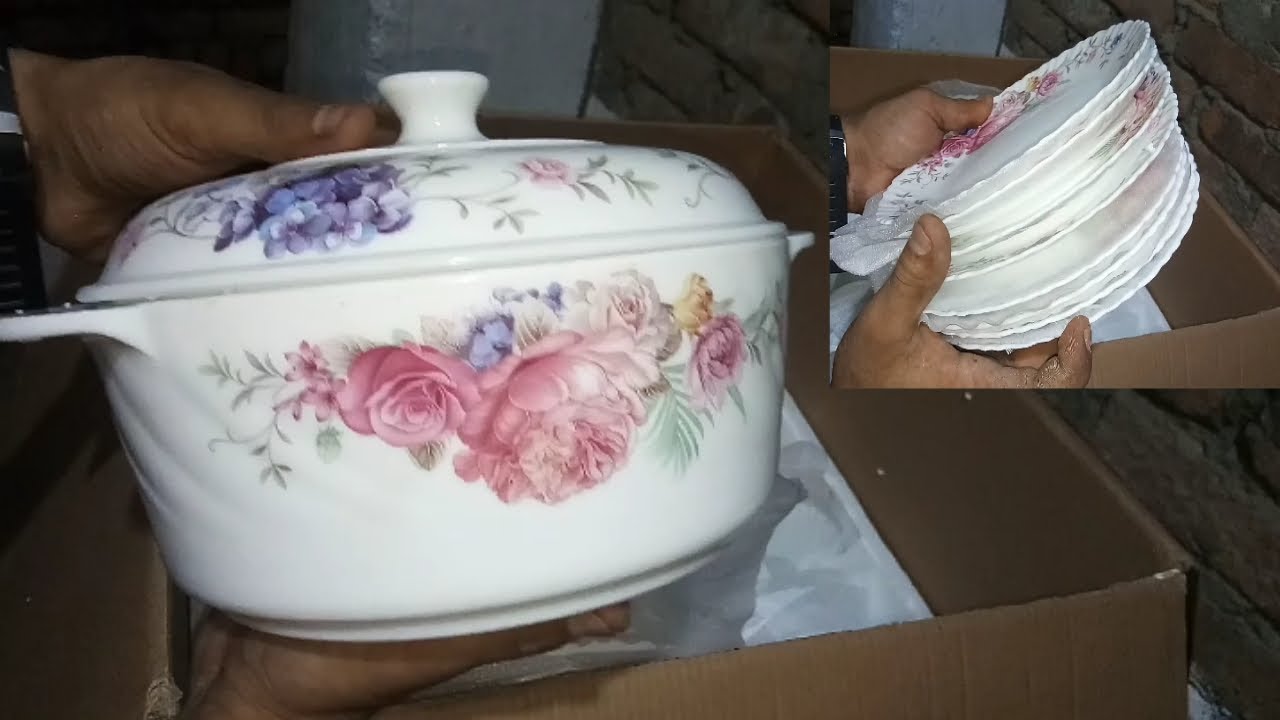 Marble Dinner set 12500 + free home Delevery by Zeeshan crockery store..