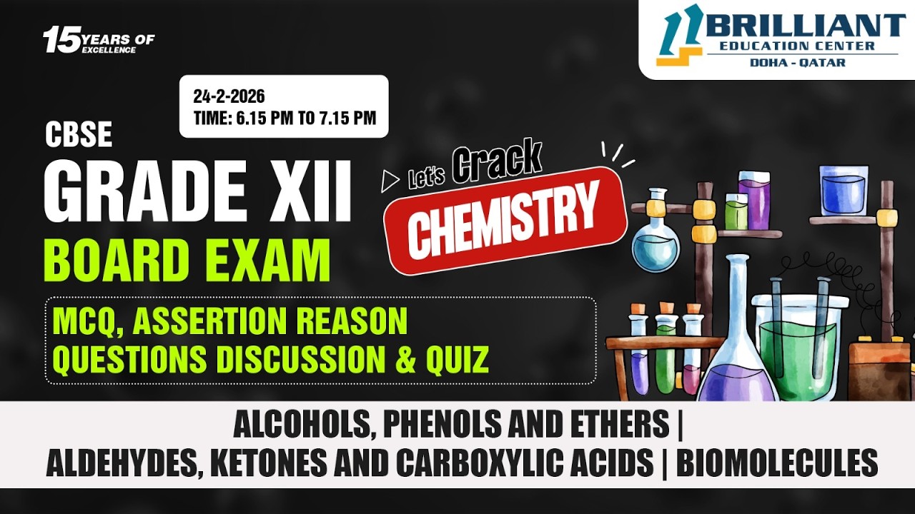 From Alcohols to Biomolecules: The Ultimate CBSE 12 Chemistry Revision Guide | CBSE Board Exam 2026