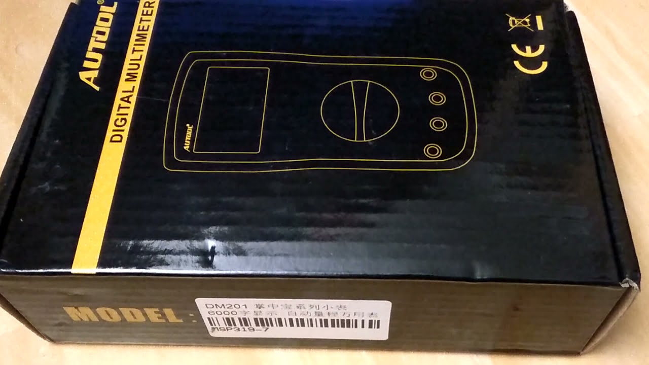 UNBOXing New MULTIMETER AUTOOL Tech DM201  /  6000  / AUTOOLTECH.COM