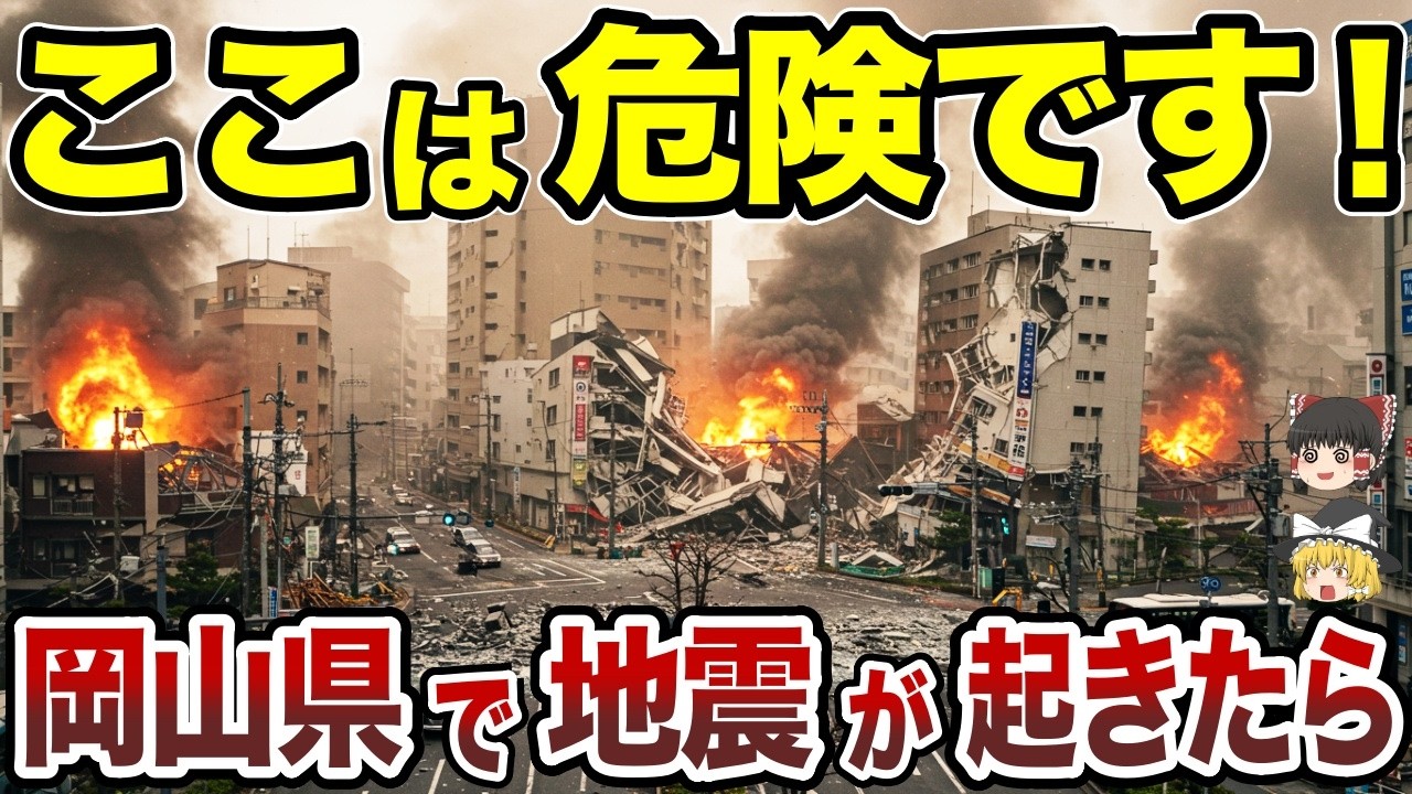 【日本地理】岡山県で地震が起きたら超危険な市町村ランキングTOP20【ゆっくり解説】