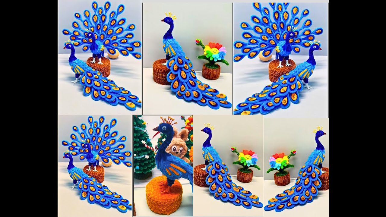 DIY Tutorial: How to Make a Peacock Using Pipe Cleaners