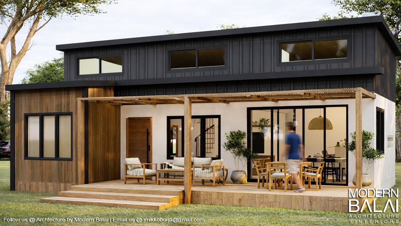 Simple House Design 3-Bedroom Small Farmhouse Idea | 8.5 x 12 Meters